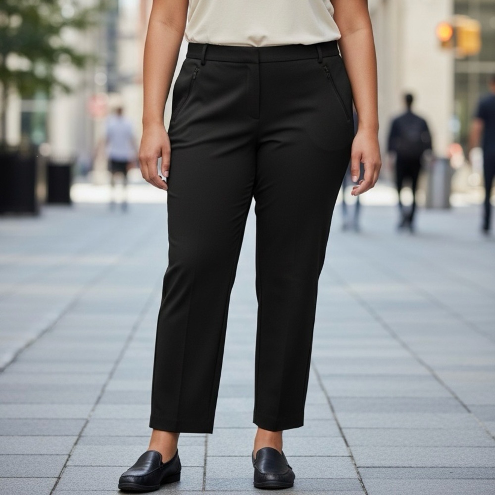 VAN HEUSEN Black Stretch Trousers